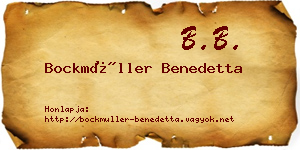 Bockmüller Benedetta névjegykártya
